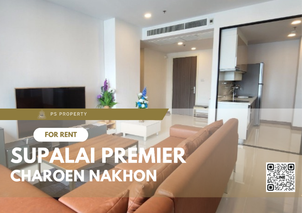 For RentCondoWongwianyai, Charoennakor : For rent 📌Supalai Premier Charoen Nakhon📌 Penthouse condo, 2 bedrooms, 2 bathrooms, furniture, complete electrical appliances.