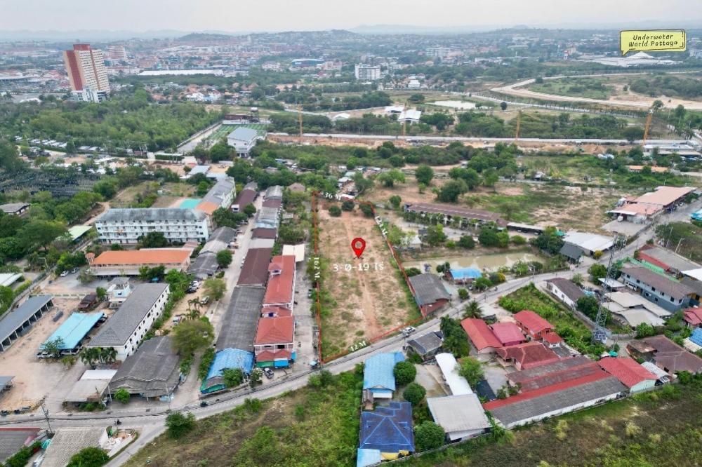 For SaleLandPattaya, Bangsaen, Chonburi : Price adjusted for sale!!! Land near the sea, Pattaya, Thepprasit Soi 7, size 3-0-14.6 rai, filled in, red map