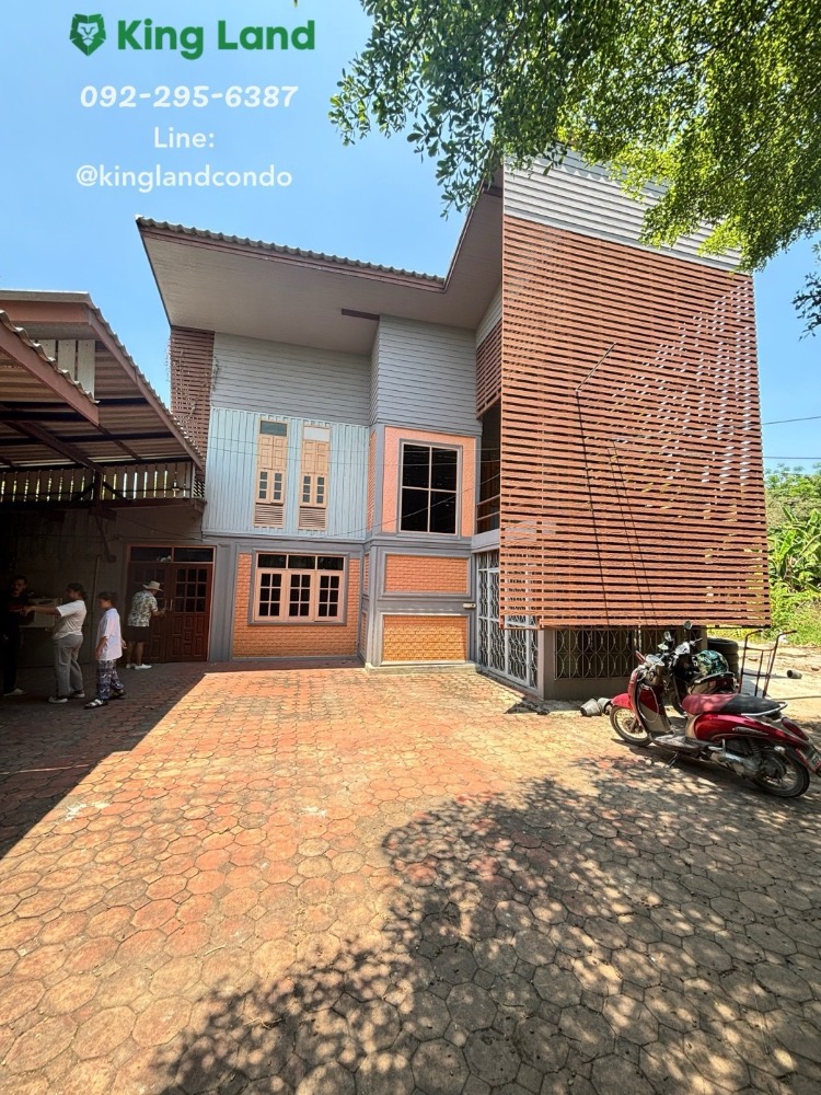 For RentHousePathum Thani,Rangsit, Thammasat : #Rent garden house Area size almost 2 rai big and small back Shady, quiet atmosphere (Pathum Thani, Sam Khok, line 347) 5 bedrooms for 35,000 baht per month #raise animals #register a company suitable for a restaurant, garden cafe, spa massage shop, facto