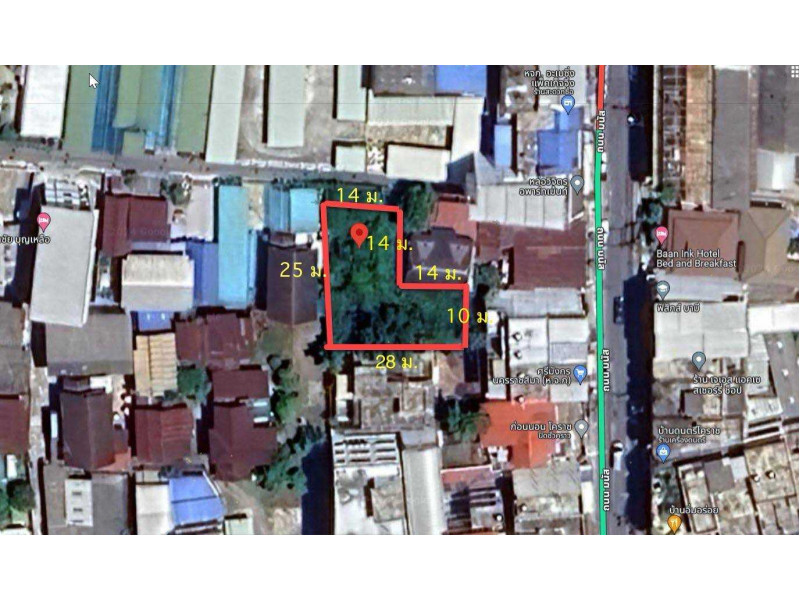 For SaleLandKorat Nakhon Ratchasima : L081008 Empty land for sale, 128 square meters (Korat city center), Nakhon Ratchasima.