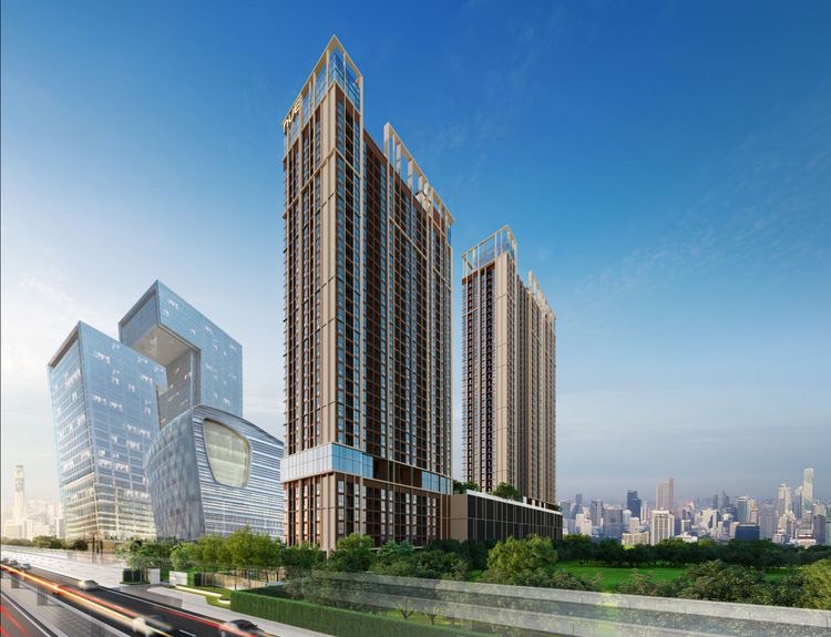 For SaleCondoRama9, Petchburi, RCA : The owner is selling it himself. Welcome agents for Condo Noble New District R9 project, room N16A26, price only 3,810,000 baht.