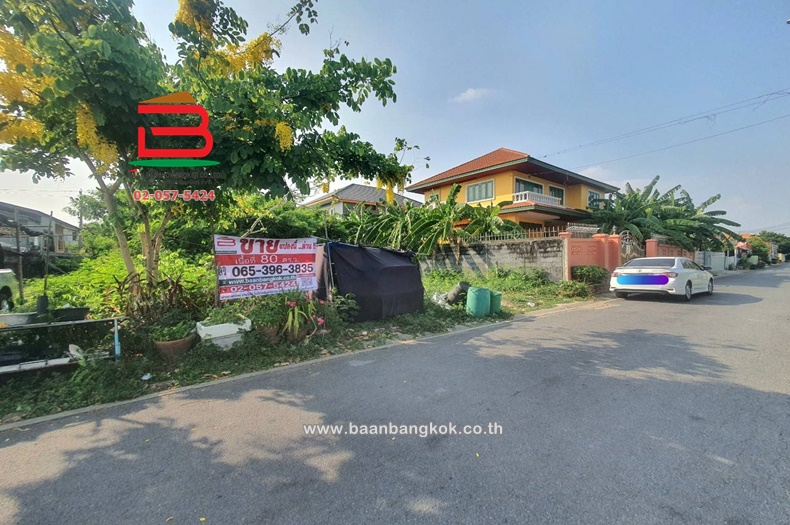 For SaleLandNawamin, Ramindra : Empty land, Soi Phahonyothin 54/1 (Chue Kaew 3), area 80 sq m., Phahonyothin Road, Sai Mai District.