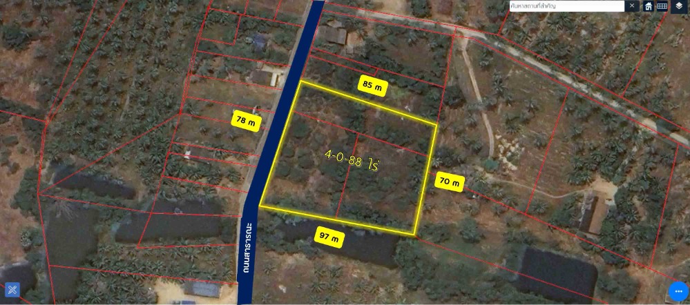 For SaleLandHuahin, Prachuap Khiri Khan, Pran Buri : L081048 Beautiful land plot for sale, 4-0-88 rai, near Phetkasem Road, only 3 minutes.