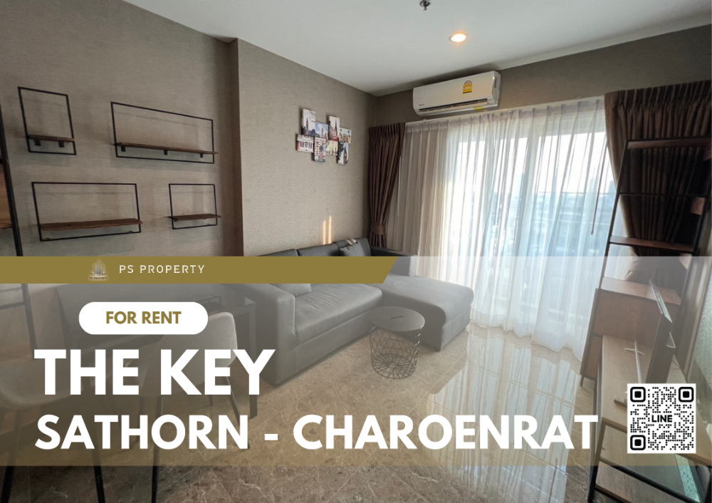 For RentCondoSathorn, Narathiwat : For rent✨The Key Sathorn - Charoenrat✨ Fully furnished, electrical appliances. Convenient travel near BTS Surasak.