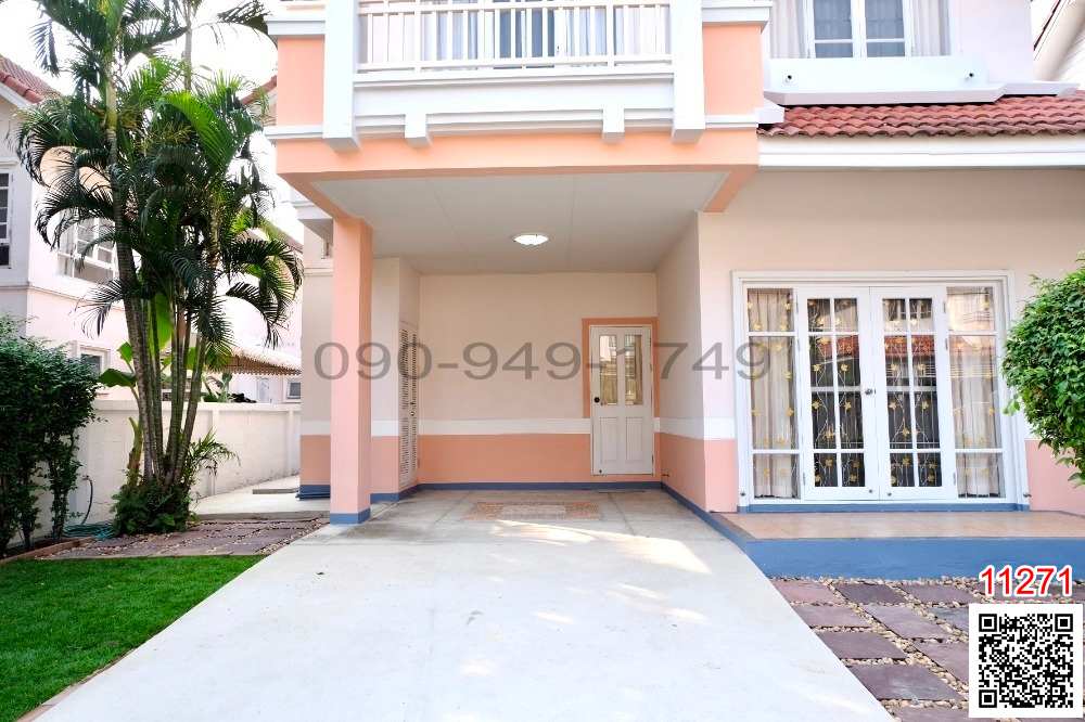 For RentHouseMin Buri, Romklao : For rent, 2-story detached house, Parkway Chalet Village, Ramkhamhaeng 190, Min Buri District.