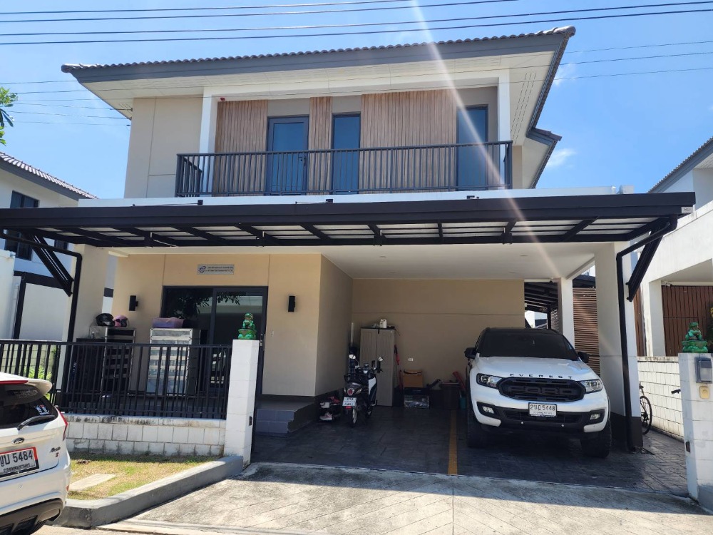 For SaleHouseLadkrabang, Suwannaphum Airport : Centro On Nut-Suvarnabhumi, 2-story detached house, area 52.9 sq m, usable area 175 sq m, Soi King Kaew 37.