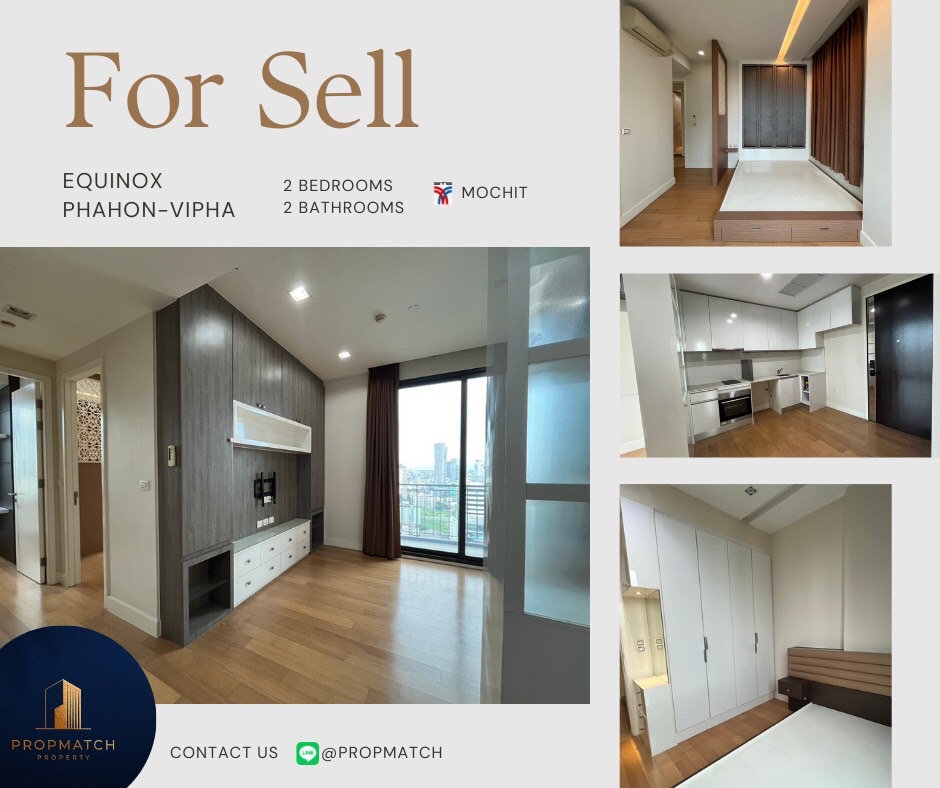 ขายคอนโดลาดพร้าว เซ็นทรัลลาดพร้าว : 🏙️ BEST DEAL FOR BUY | Equinox Phahol-Vipha 2 Bedrooms 2 Bathrooms 63 sq.m. - 7.49 M฿ Tel. 0909426442 K.Film