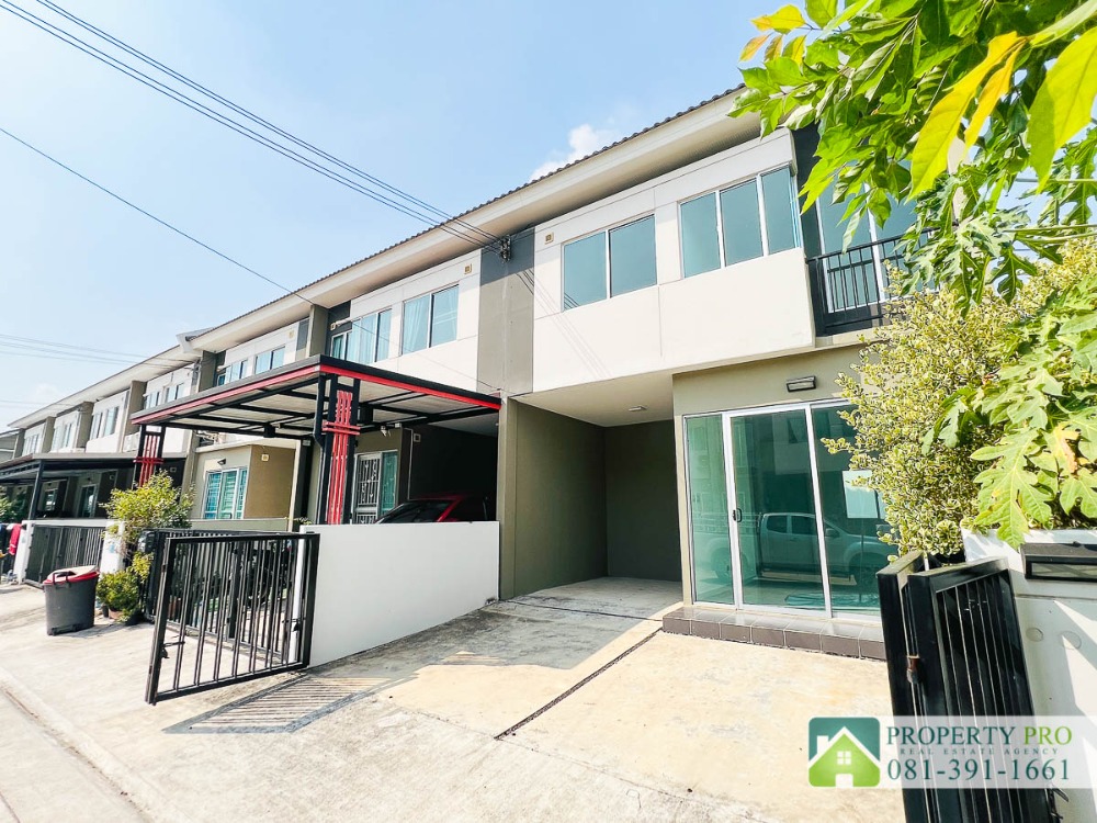 For SaleTownhouseMin Buri, Romklao : KT24S-001 TownHouse for Sale Pruksa 130 Nong Chok Suwinthawongse, 3 bedroom 24 sqw 83 sqm Near Min Buri, Yu Witthaya