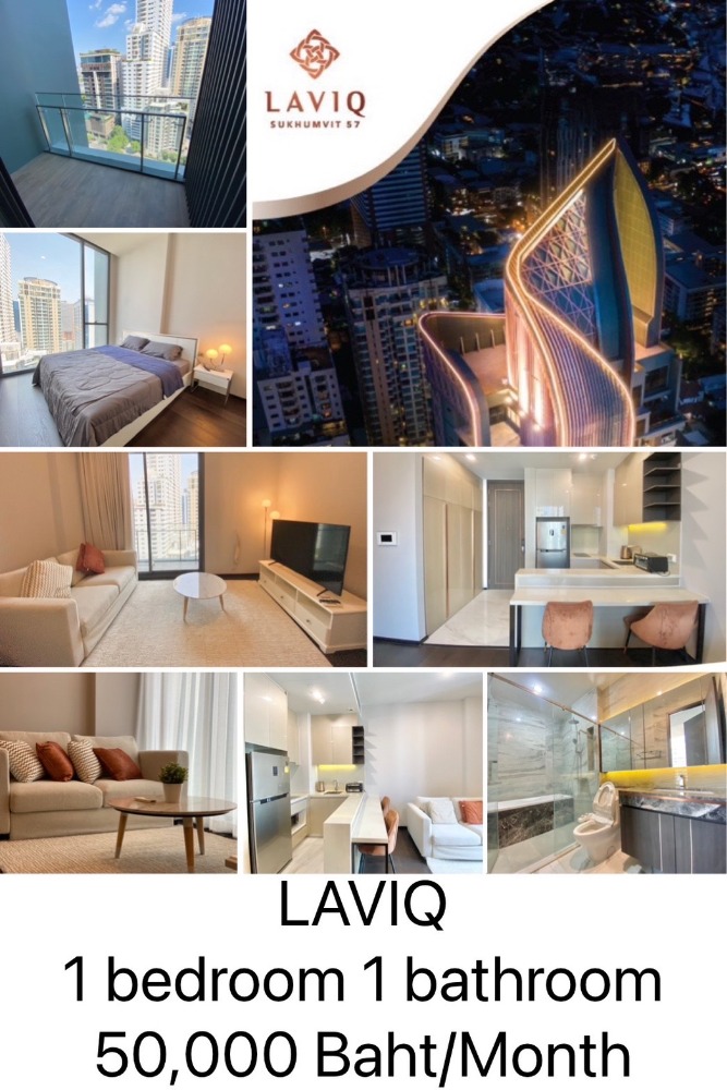 For RentCondoSukhumvit, Asoke, Thonglor : FOR RENT : LAVIQ sukhumvit 57 Super luxury condo, Thonglor location, 1 bedroom, hurry and call 095-3905490