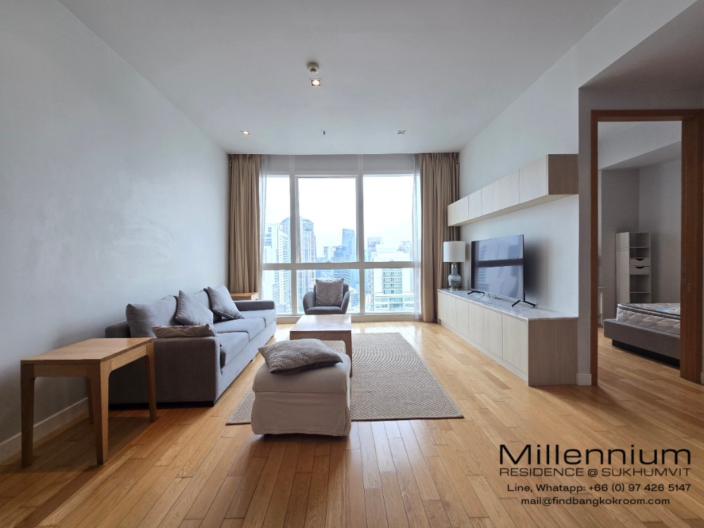 For RentCondoSukhumvit, Asoke, Thonglor : Millennium Residence Bangkok Sukhumvit 2 Bed 2 Bath90 sq.m. For Rent