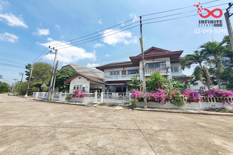 For SaleHousePathum Thani,Rangsit, Thammasat : 2-story detached house for sale, 134 square meters, Garden Home Village, Phahonyothin Road, Soi Phahonyothin 60.