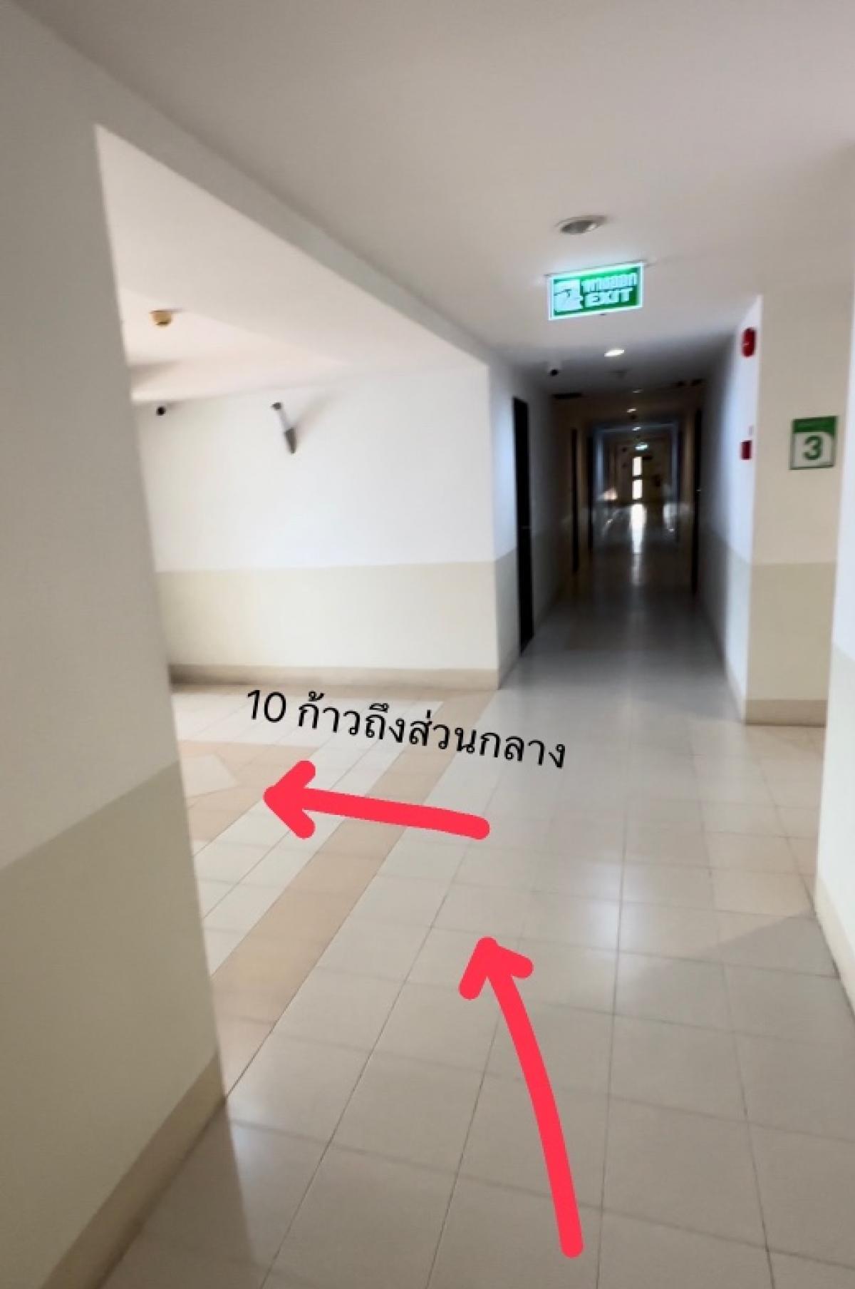 For SaleCondoRama5, Ratchapruek, Bangkruai : 3rd floor room for sale, walk only 10 steps to the central area. North balcony Not hot in the afternoon sun