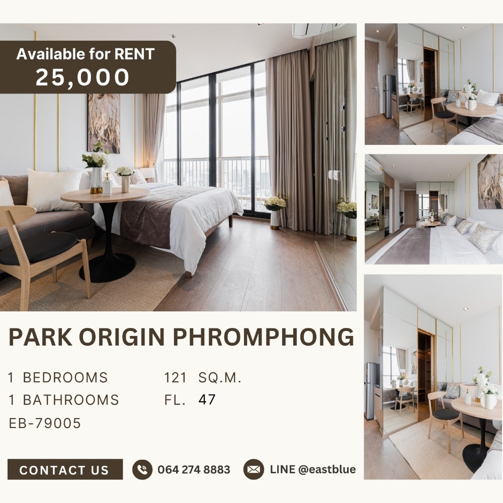 For RentCondoSukhumvit, Asoke, Thonglor : Park Origin Phrom Phong for rent 25k