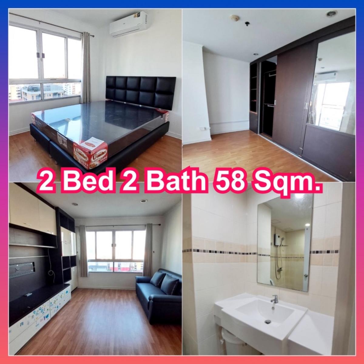 For RentCondoRamkhamhaeng, Hua Mak : Lumpini Ville Ramkhamhaeng 44 Condo for rent near Ramkhamhaeng Hospital, Hua Mak, Krungthep Kreetha, The Mall Bang Kapi.