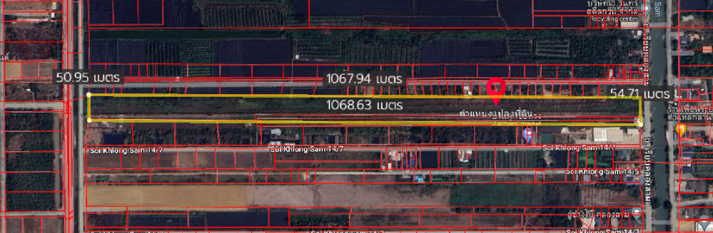 For SaleLandPathum Thani,Rangsit, Thammasat : Land next to the road, Khlong Sam, Pathum Thani / 39 rai 3 ngan 60.9 square wah (for sale), Land Klong 3 Pathumthani / 15.5 Acre (FOR SALE) COF492