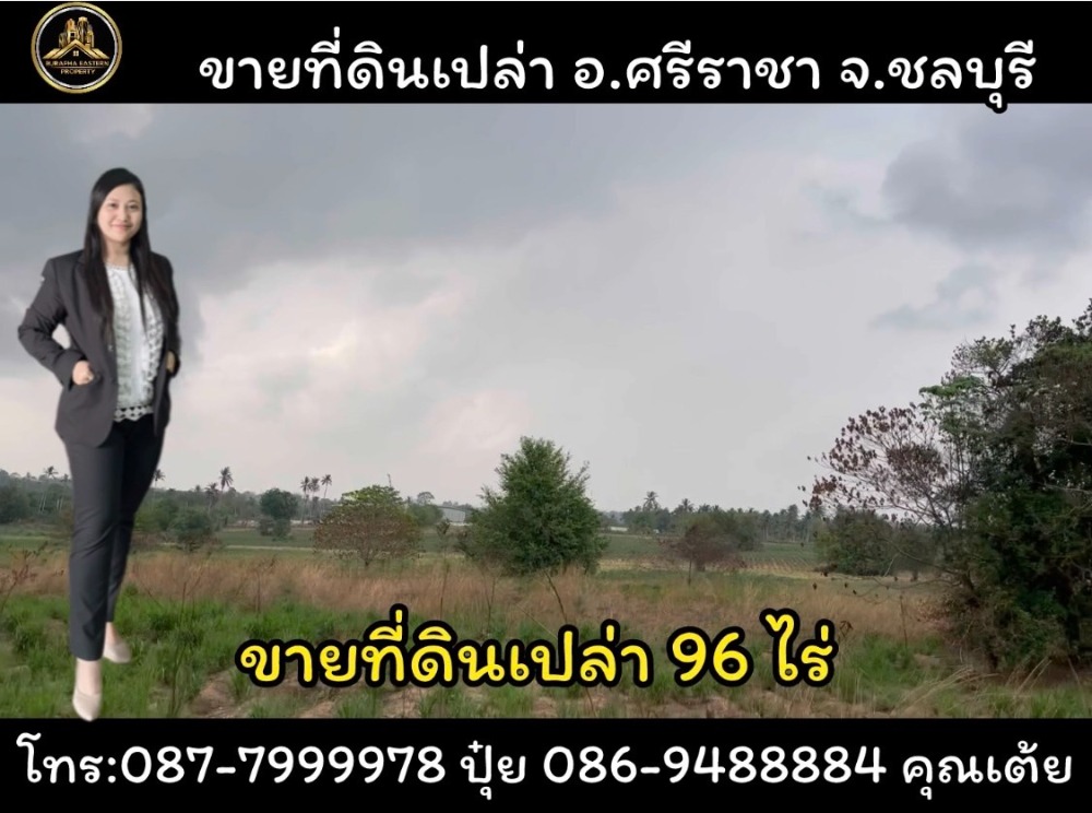 ขายที่ดินศรีราชา แหลมฉบัง บ้านบึง : ขายที่ดินสีเหลือง#ถูกที่สุดในย่านนี้ขนาดพื้นที่ 96 ไร่ ผังสีเหลือง ศรีราชา อ.ศรีราชา จ.ชลบุรี