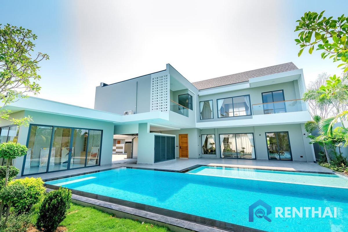 For SaleHousePattaya, Bangsaen, Chonburi : Ready to move in Luxury Nordic Pool Villa Pattaya