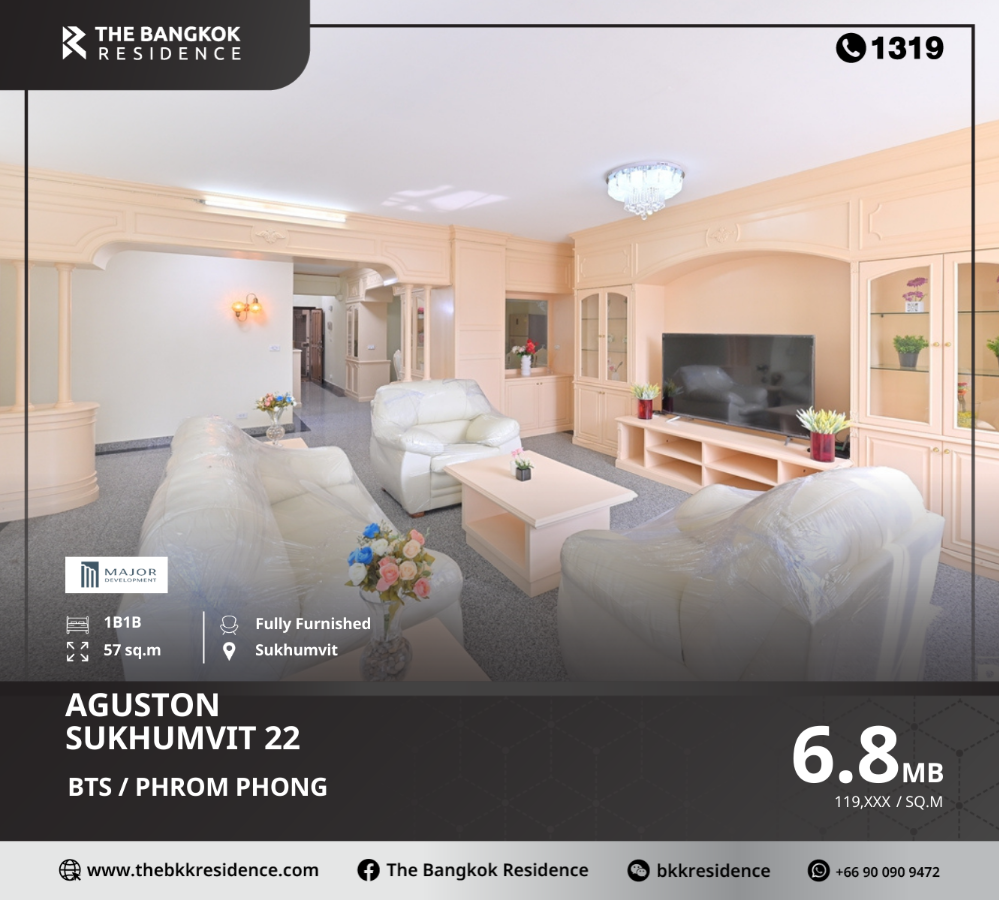 For SaleCondoSukhumvit, Asoke, Thonglor : 🔥🔥 Condominium Pet-Friendly Support Aguston Sukhumvit 22, near BTS Phrom Phong Condominium Pet-Friendly Support Aguston Sukhumvit 22, near BTS PHROM PHONG