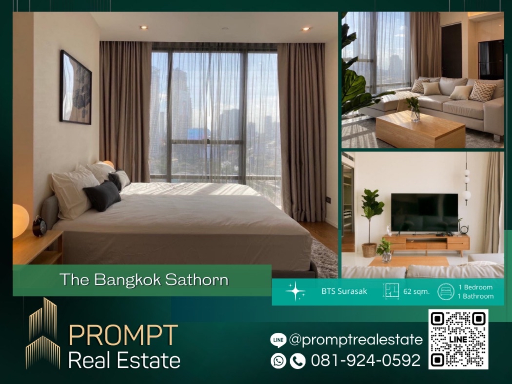 For RentCondoSathorn, Narathiwat : PROMPT *Rent* The Bangkok Sathorn - Taksin - 62 sqm - #BTSSurasak #MRTHuaLamphong #โรงเรียนกรุงเทพคริสเตียนวิทยาลัย