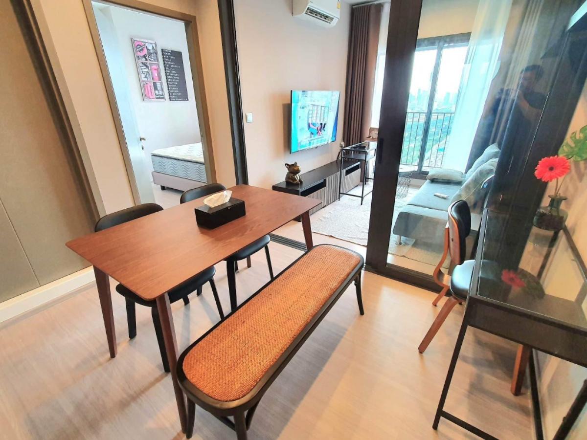 For RentCondoRama9, Petchburi, RCA : For rent: Life Asoke Hype, room 35 sq m. (1 Bed Room Plus), 35th floor, beautiful room, very beautiful view, not blocked, Makkasan Park.***Complete electrical equipment***Rent 25,000 baht/month