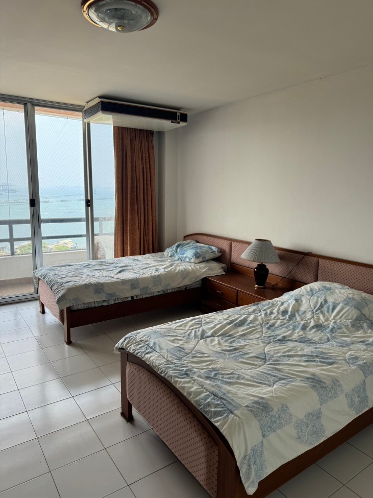 ให้เช่าคอนโดศรีราชา แหลมฉบัง บ้านบึง : for rent condo Rama Harbour View Condo 2 bed 2 bath sea view (S03-1777)