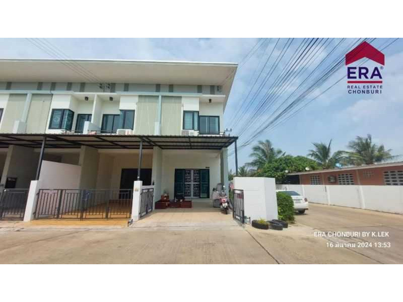 For SaleTownhousePattaya, Bangsaen, Chonburi : L081099 2-story townhome for sale, behind the edge of Amast Village, Bowin-Khao Yai, Chonburi.