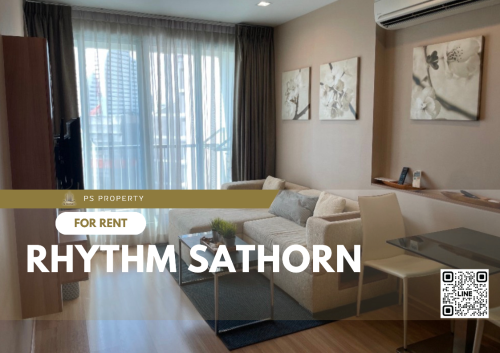 For RentCondoSathorn, Narathiwat : For rent✨Rhythm Sathorn✨ Beautiful room, Sathorn view, Saphan Taksin, complete furniture and electrical appliances, near BTS Saphan Taksin.