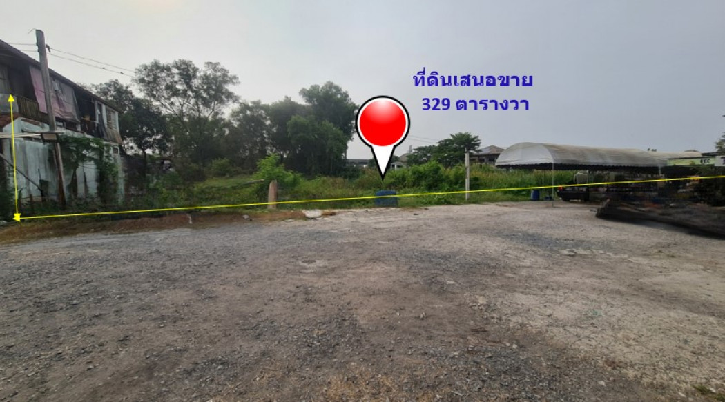 For SaleLandNonthaburi, Bang Yai, Bangbuathong : Land for sale in a dense residential area of ​​Pak Kret District. Soi Tiwanon-Pak Kret 56, area 3 ngan 29 sq m, near Klong Prapa Road.