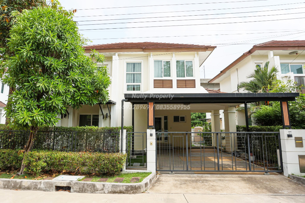 For SaleHouseLadkrabang, Suwannaphum Airport : The Centro On Nut - Wongwaen, single house next to the main road, Sukhumvit 77, shady atmosphere, close to shopping centers and expressways.