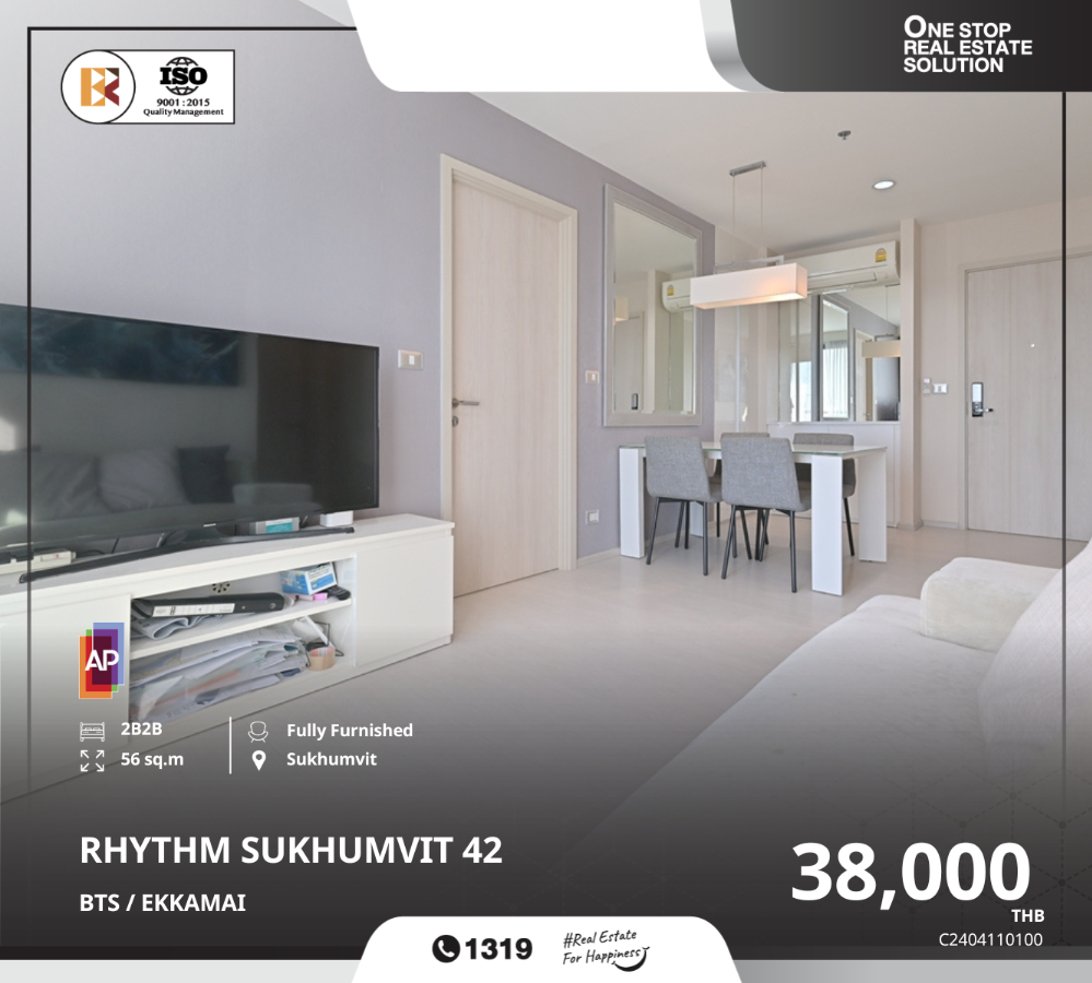 For RentCondoSukhumvit, Asoke, Thonglor : RHYTHM Sukhumvit 42 opens a new experience for city people. Condo ready to move in, near BTS EKKAMAI.