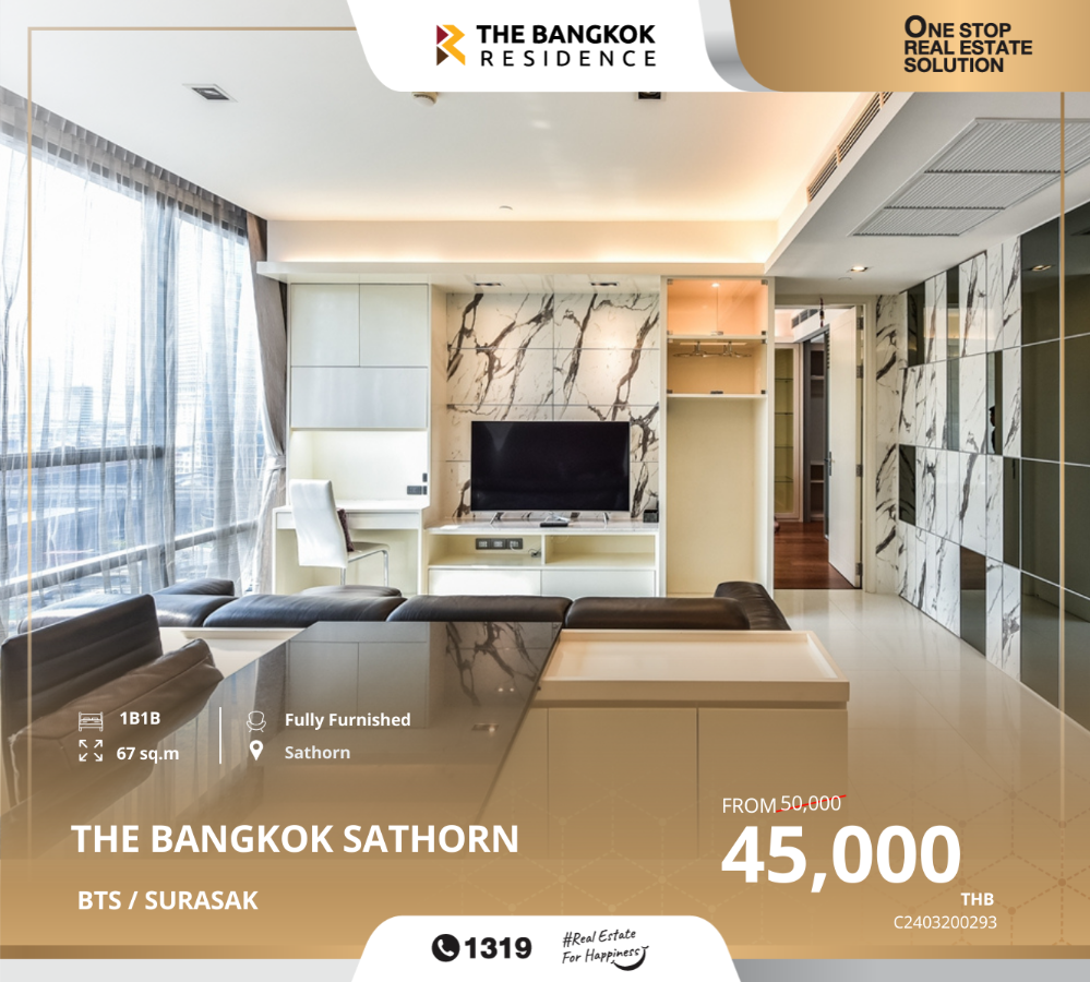 For RentCondoSathorn, Narathiwat : The only high-end condo on Sathorn Road, THE BANGKOK Sathorn Condo near BTS Surasak that offers more and is ready to answer every aspect of life.