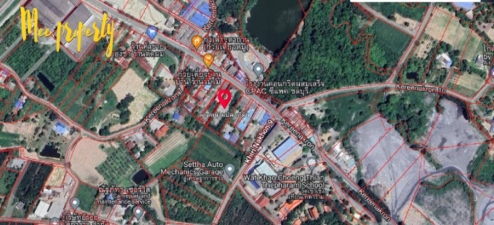 For SaleLandPattaya, Bangsaen, Chonburi : Land for sale, 2 rai 65 sq m, Mueang District, Huai Kapi Subdistrict, Chonburi Province, land frontage 32.31 meters, length 107.89 meters, ME-146