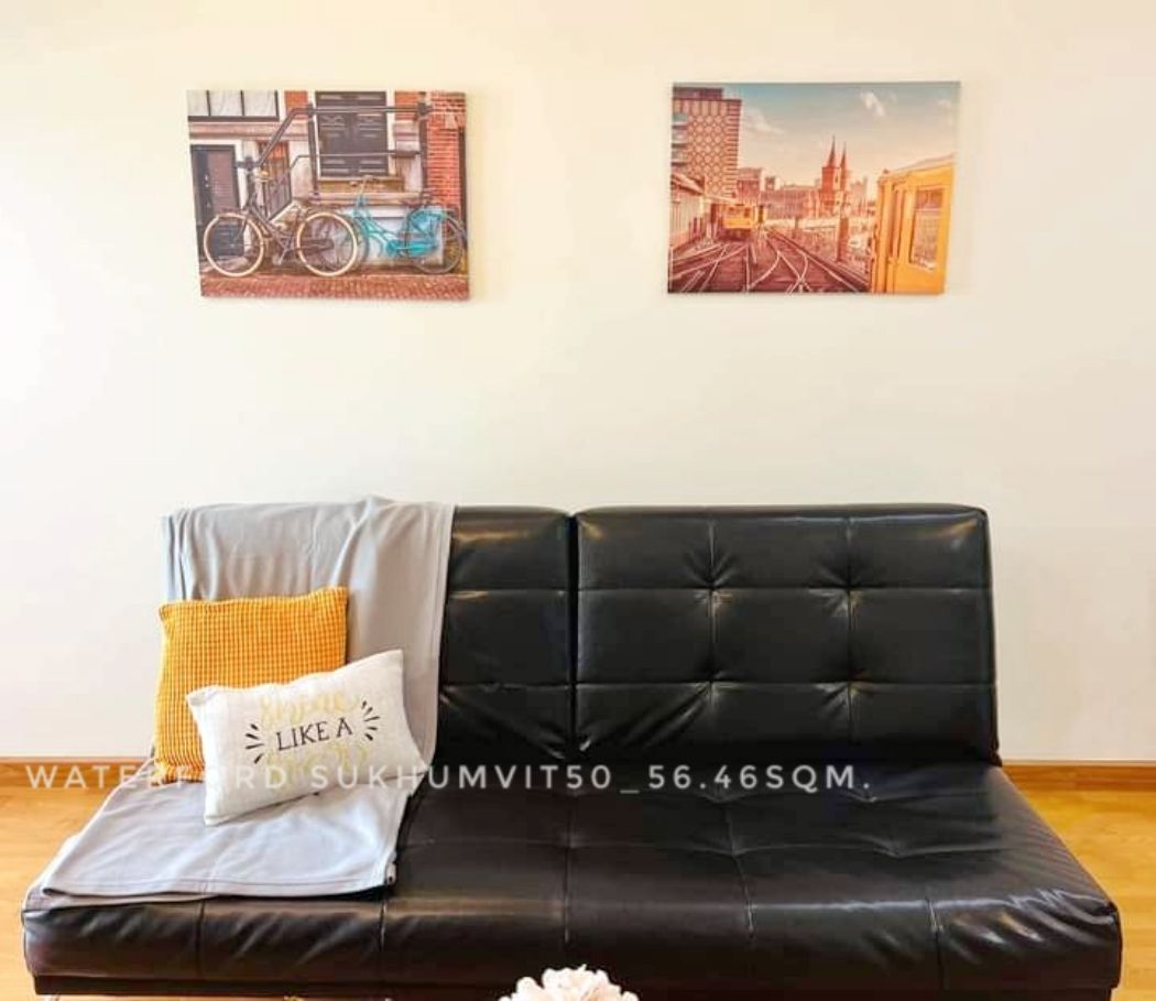 For SaleCondoOnnut, Udomsuk : Condo for sale, second hand, 1 bedroom, fully furnished, ready to move in, Waterford Sukhumvit 50 Condominium, 56.46 sq m., convenient, close to BTS On Nut and the expressway.