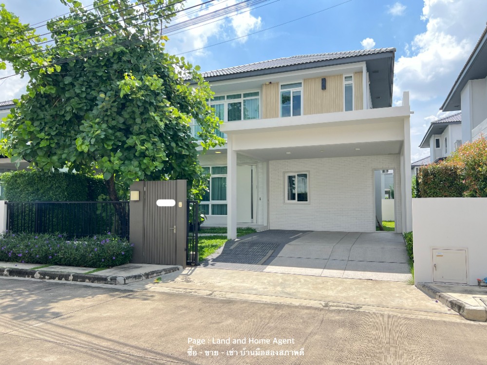 For SaleHouseLadkrabang, Suwannaphum Airport : Single house for sale, Manthana Motorway-Krungthep Kreetha, newly cut, size 3 bedrooms, new condition, ready to move in.