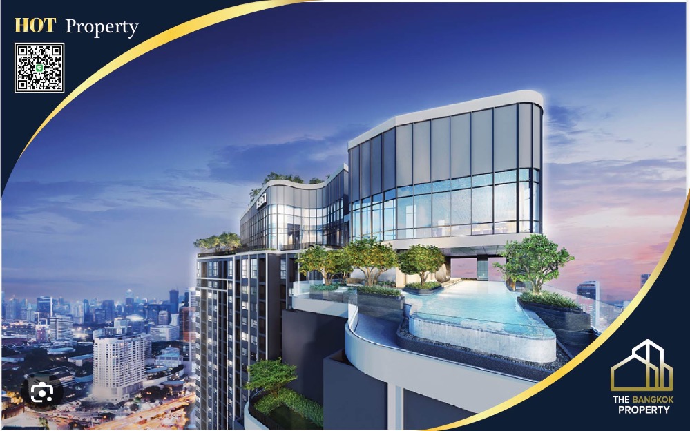 Sale DownCondoSilom, Saladaeng, Bangrak : Selling down payment Culture Chula, new luxury condo in the heart of Chula-Silom, 2 bedrooms, 2 bathrooms, high floor, beautiful view, near MRT Samyan.