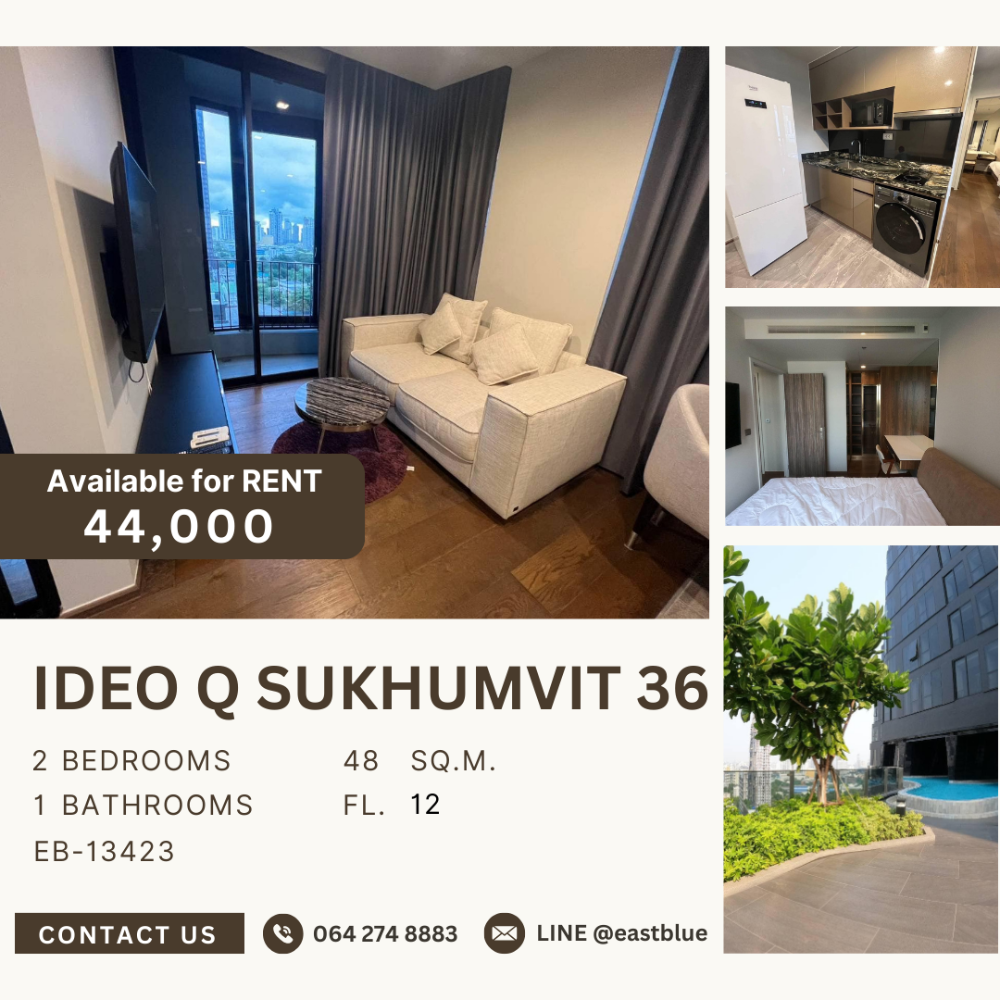 For RentCondoSukhumvit, Asoke, Thonglor : for rent IDEO Q Sukhumvit 36 ​​near BTS Thonglor 44k per month 064-274-8883