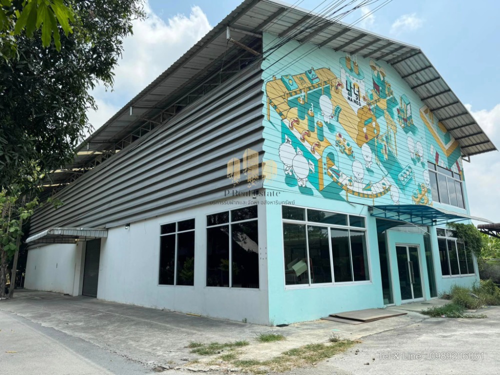 For RentWarehouseMahachai Samut Sakhon : Warehouse/office for rent, Phutthasakhon Road, Suan Luang Subdistrict, Krathum Baen District, Samut Sakhon Province, area 450 sq m.