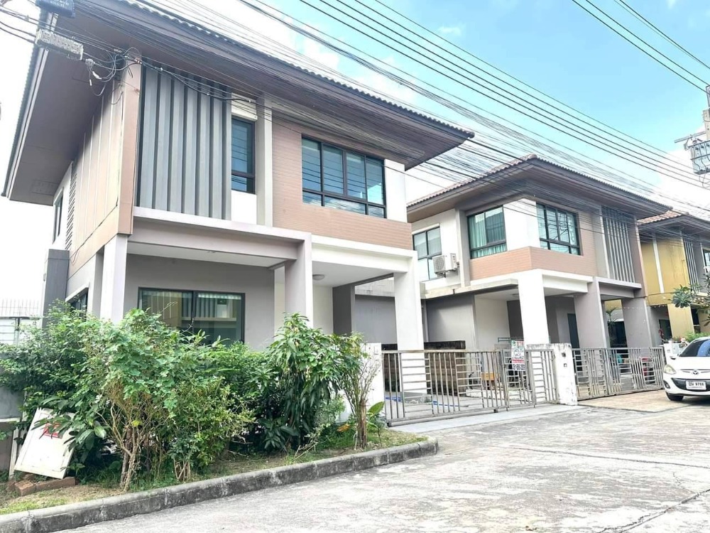 For SaleHouseNawamin, Ramindra : S-PPLH101 for sale, semi-detached house, Baan Prompat Prime, Ramintra-Hathairat 39, 2 floors, size 39 sq m./118 sq m. 3 bedrooms, 2 bathrooms, 3.32 million. 063-759-1967