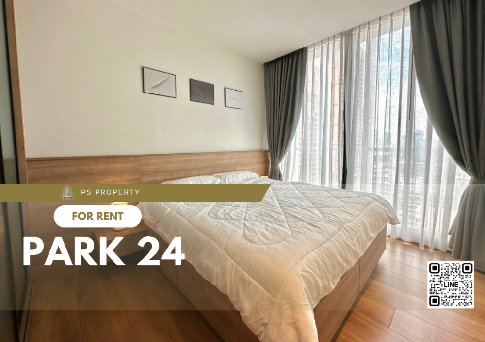 For RentCondoSukhumvit, Asoke, Thonglor : For rent 📣Park 24📣, beautifully decorated, fully furnished, with furniture and electrical appliances, near BTS Phrom Phong.