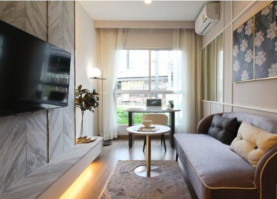 For SaleCondoChaengwatana, Muangthong : Condo for sale Lumpini Place Chaengwattana-Pak Kret Station, near Central Chaengwattana, near Chaengwattana-Pak Kret Station 28, only 400 meters, 1 bedroom, size 28 sq m., complete common areas, ready to move in. Convenient travel Muang Thong Thani, Gover