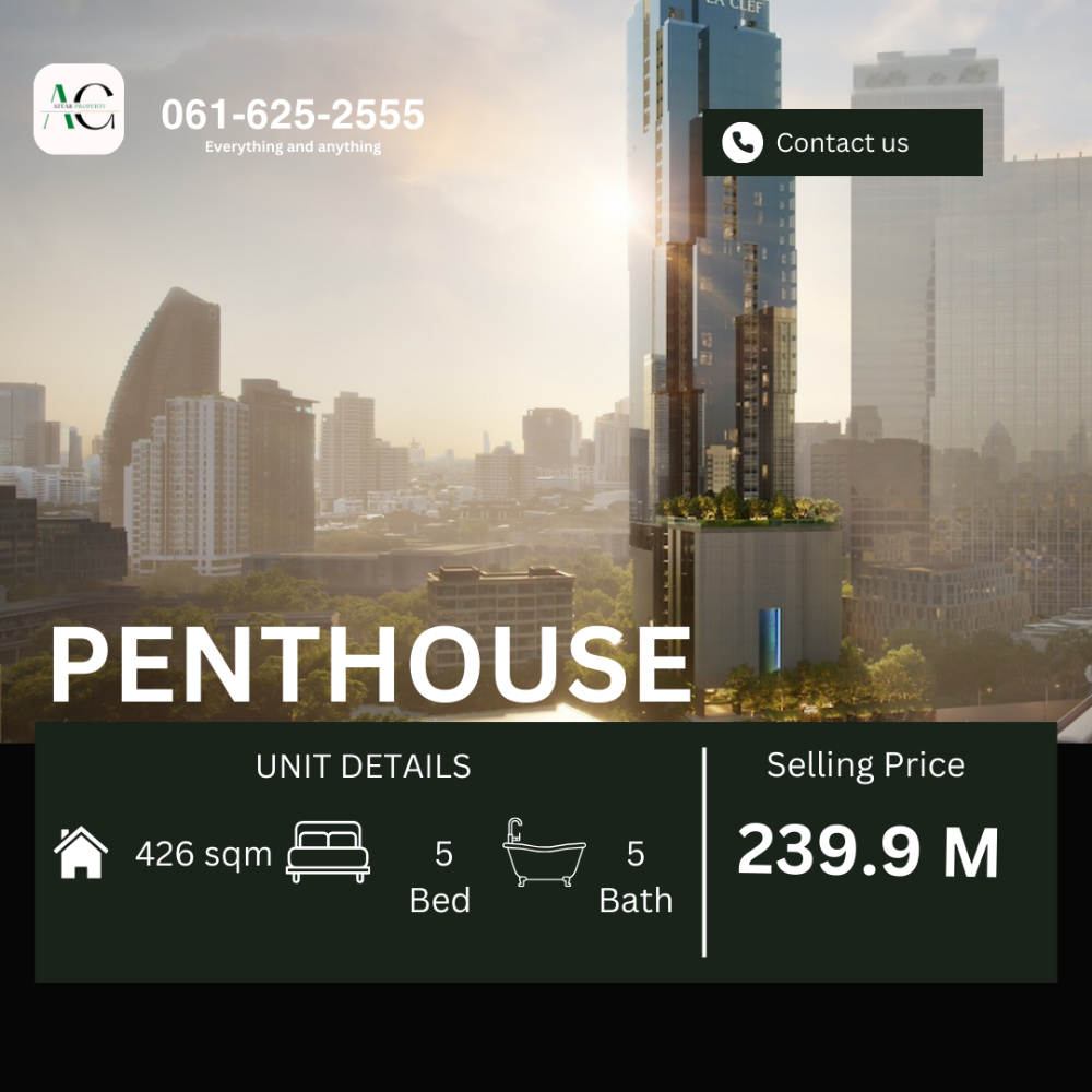 For SaleCondoSukhumvit, Asoke, Thonglor : ***VVIP DEAL RARE PENTHOUSE*** The Residences 38 | Penthouse | 061-625-2555