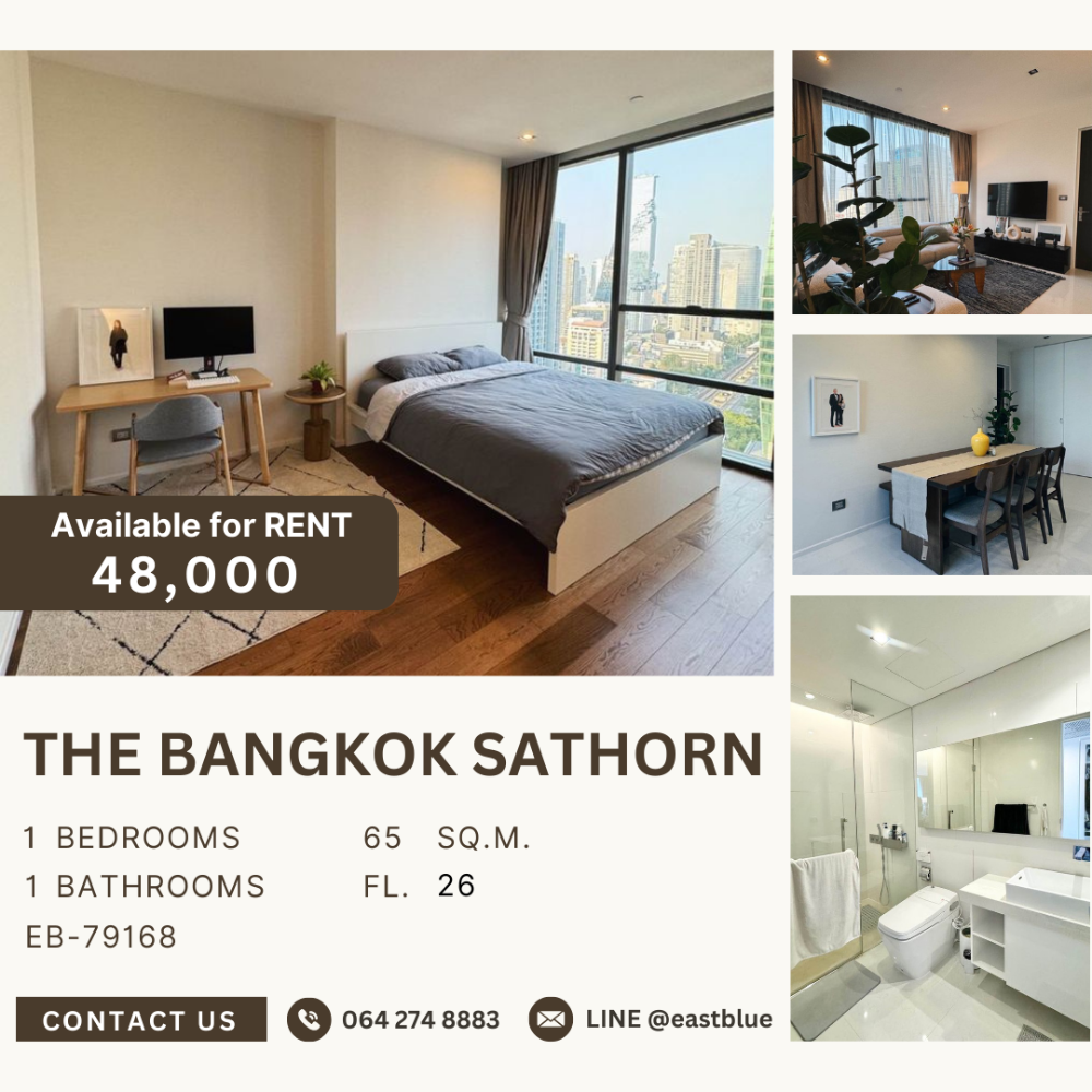 ให้เช่าคอนโดสาทร นราธิวาส : The Bangkok Sathorn for rent 48,000 THB per month.