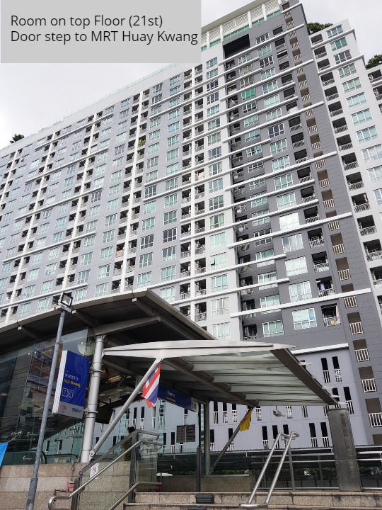 For RentCondoRatchadapisek, Huaikwang, Suttisan : Life Ratchada Huaykwang 1BR 41 sqm comfortably stay 2-3 at door step to MRT