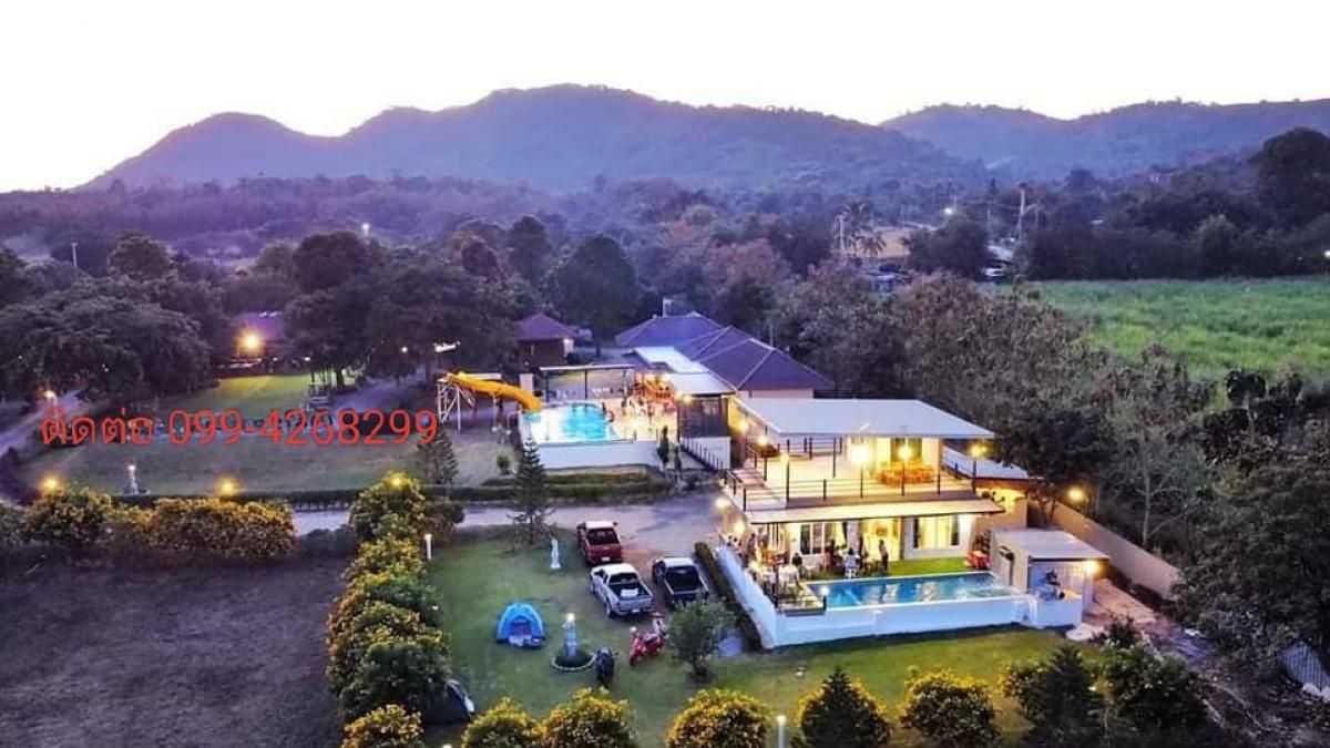 For SaleBusinesses for saleKorat Nakhon Ratchasima : Pool villa for sale with resort, Pak Chong, Khao Yai view, area 18 rai, currently still in operation.