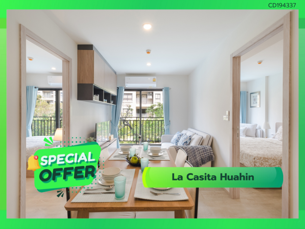 For SaleCondoHuahin, Prachuap Khiri Khan, Pran Buri : La Casita Huahin, 2 bedrooms unit with stunning pool and garden view