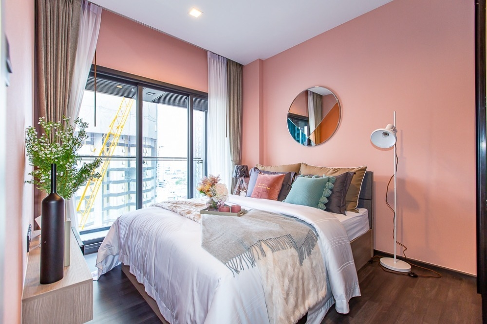 For SaleCondoRama9, Petchburi, RCA : S-LAS122 Condo for sale, The Line Asoke-Ratchada, 18th floor, size 35 sq m., 1 bedroom, 1 bathroom, 5.511 million 064-959-8900