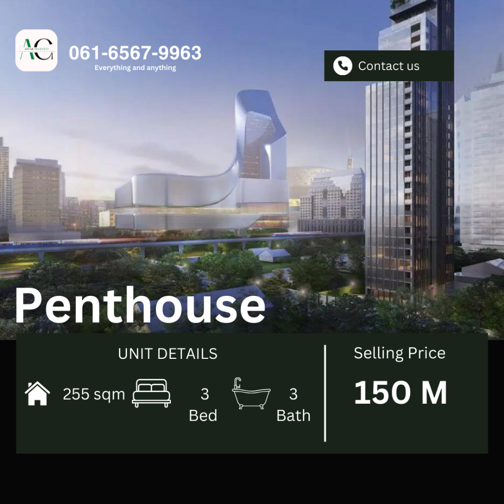 For SaleCondoWitthayu, Chidlom, Langsuan, Ploenchit : *ONLY UNIT AVAILABLE* TONSON ONE RESIDENCES | Penthouse | 0615679963