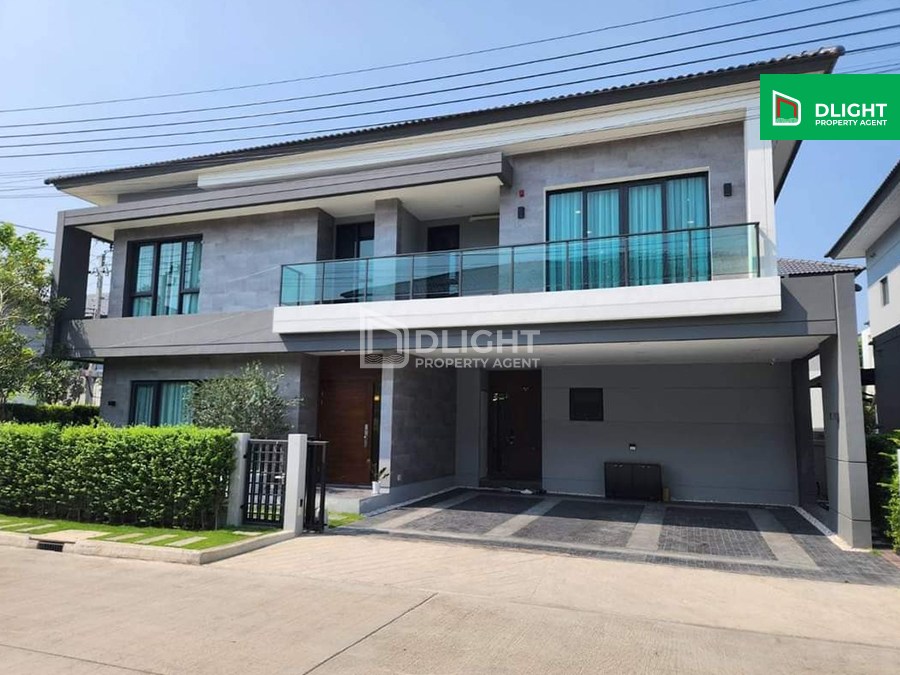 For SaleHouseBangna, Bearing, Lasalle : Luxury house, The City Bangna, 78 sq m, 351 sq m, 4 bedrooms, 5 bathrooms, selling price 30 million baht, rent 350,000 baht per month, decorated, built in, corner house, 1 year old house.