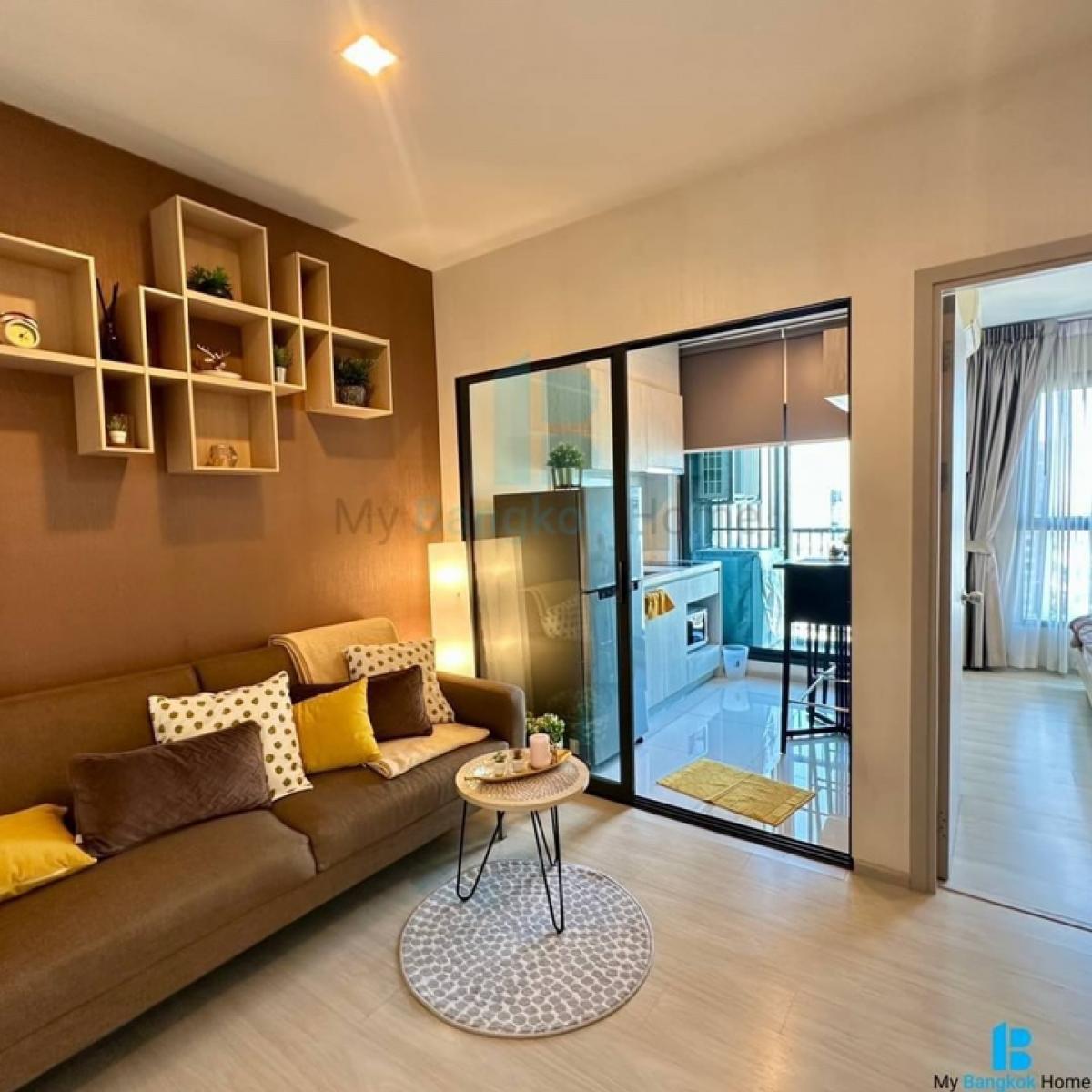 For RentCondoOnnut, Udomsuk : 🔥🔥Beautiful condo for rent🔥🔥 Life Sukhumvit 48, 1 bedroom, 1 bathroom, 30 sq m, 29th floor, open view, beautifully decorated, fully furnished