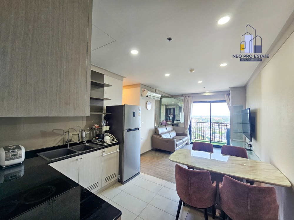 For SaleCondoKhon Kaen : Condo for sale next to Central Department Store, 20th floor, 2 bedrooms, 2 bathrooms, north side of Khon Kaen city center. Next to Mittraphap Road The Base Height Condo